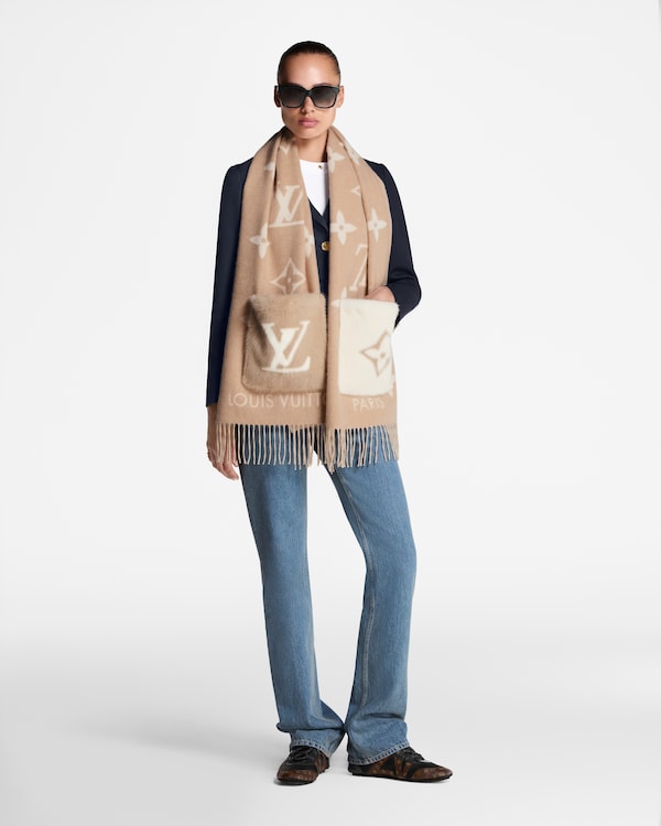 COLD REYKJAVIK SCARF 190 CM IN BUFF BEIGE CASHMERE 394494